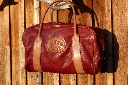 A leather bag.